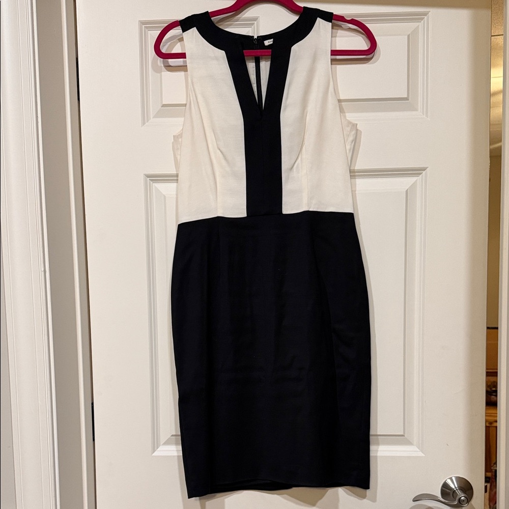 Banana Republic Black and White Midi Dress